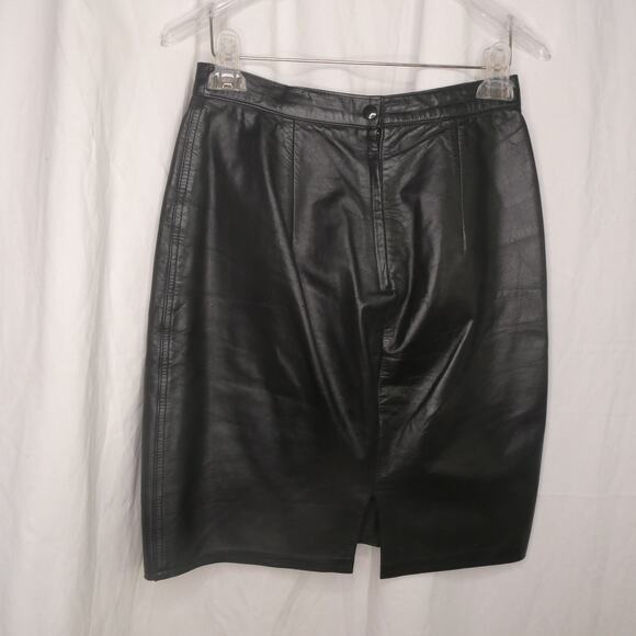 Winlit Woman‎ leather skirt size 9/10 black - Picture 3 of 9
